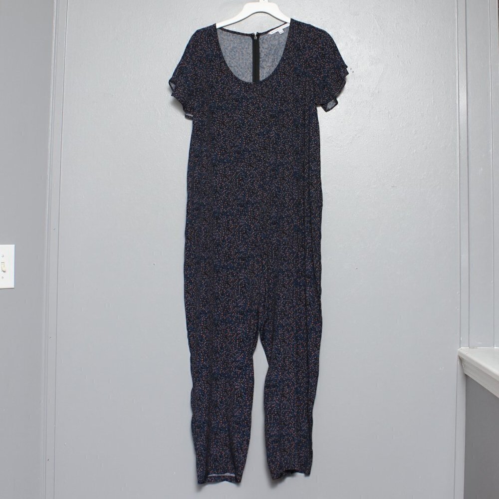 The nines by hatch micro floral navy jumpsuit